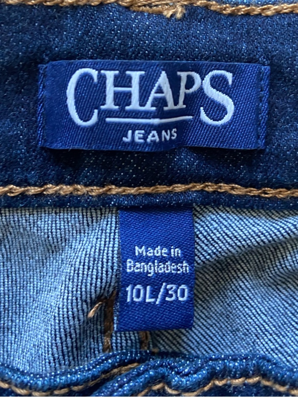NWT Chaps Women Dark Indigo Straight Leg Jeans Sandee Super Soft Stretch 10L/30 - Picture 5 of 9